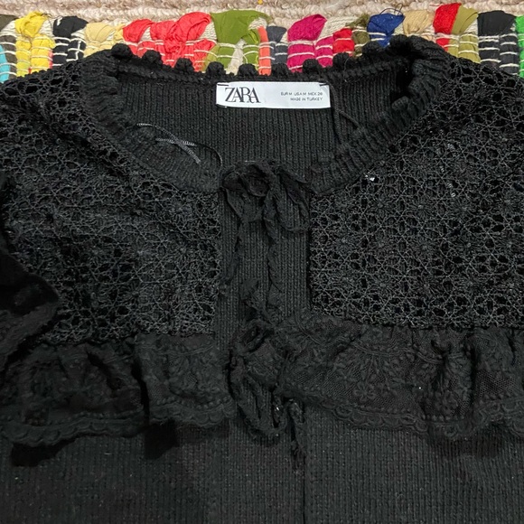 Zara Black Lace Cardigan - Picture 2 of 6
